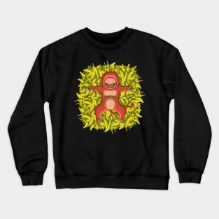 Monkey and Lots of bananas Crewneck Sweatshirt